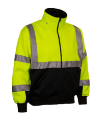 PIP® Reflective Apparel™ TALL ANSI Type R Class 3 Full Zip Sweatshirt with Removable Hood