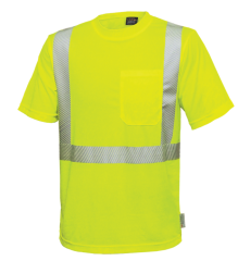 PIP® Reflective Apparel™ TALL ANSI Type R Class 2 Short Sleeve Moisture Wicking T-Shirt with 3M™ Scotchlite™ Comfort Trim and UP