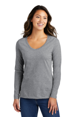 Port & Company® Women's Long Sleeve Fan Favorite™ V-Neck Tee