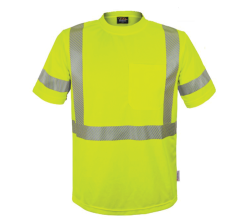 PIP® Reflective Apparel™ TALL ANSI Type R Class 2 Short Sleeve Moisture Wicking T-Shirt with 3M™ Scotchlite™ Comfort Trim and UP