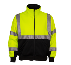 PIP® Reflective Apparel™ TALL ANSI Type R Class 3 Full Zip Sweatshirt with Removable Hood