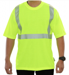 PIP® Reflective Apparel™ ANSI Type R Class 2 Short Sleeve Moisture Wicking T-Shirt with 3M™ Scotchlite™ Comfort Trim and UPF 35 