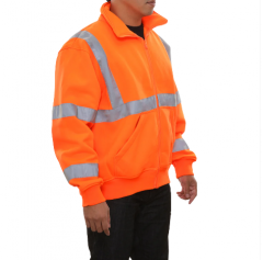 PIP® Reflective Apparel™ ANSI Type R Class 3 Full Zip Sweatshirt with Removable Hood