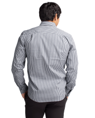 Cutter & Buck Easy Care Stretch Gingham Mens Long Sleeve Dress Shirt