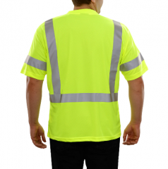 PIP® Reflective Apparel™ ANSI Type R Class 3 Short Sleeve Moisture Wicking T-Shirt with UPF 35 Sun Protection