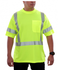 PIP® Reflective Apparel™ TALL ANSI Type R Class 2 Short Sleeve Moisture Wicking T-Shirt with 3M™ Scotchlite™ Comfort Trim and UP