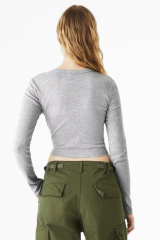 BELLA+CANVAS® Women’s Micro Rib Long Sleeve Baby Tee