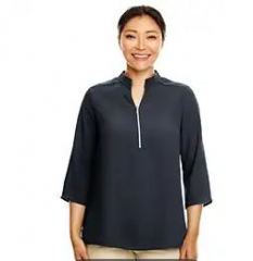 Devon & Jones Ladies' Perfect Fit 3/4-Sleeve Crepe Tunic
