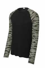 Sport-Tek® Drift Camo Colorblock Long Sleeve Tee