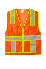 CornerStone® ANSI 107 Class 2 Surveyor Zippered Two-Tone Vest