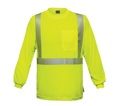 PIP® Reflective Apparel™ ANSI Type R Class 2 Long Sleeve Moisture Wicking T-Shirt with 3M™ Scotchlite™ Comfort Trim and UPF 35 S