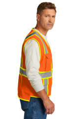 CornerStone® ANSI 107 Class 2 Surveyor Zippered Two-Tone Vest