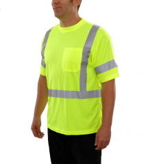 PIP® Reflective Apparel™ ANSI Type R Class 3 Short Sleeve Moisture Wicking T-Shirt with UPF 35 Sun Protection