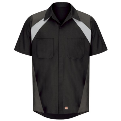 Red Kap® Men's Short Sleeve Tri-Color Shop Shirt