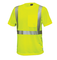 PIP® Reflective Apparel™ ANSI Type R Class 2 Short Sleeve Moisture Wicking T-Shirt with 3M™ Scotchlite™ Comfort Trim
