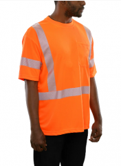 PIP® Reflective Apparel™ ANSI Type R Class 2 Short Sleeve Moisture Wicking T-Shirt with 3M™ Scotchlite™ Comfort Trim and UPF 35 