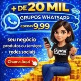 Imagem do canal de telegram 🔥Canal Crystal Divulgações lista + de 20mil grupos whatsapp apenas 9,99🔥