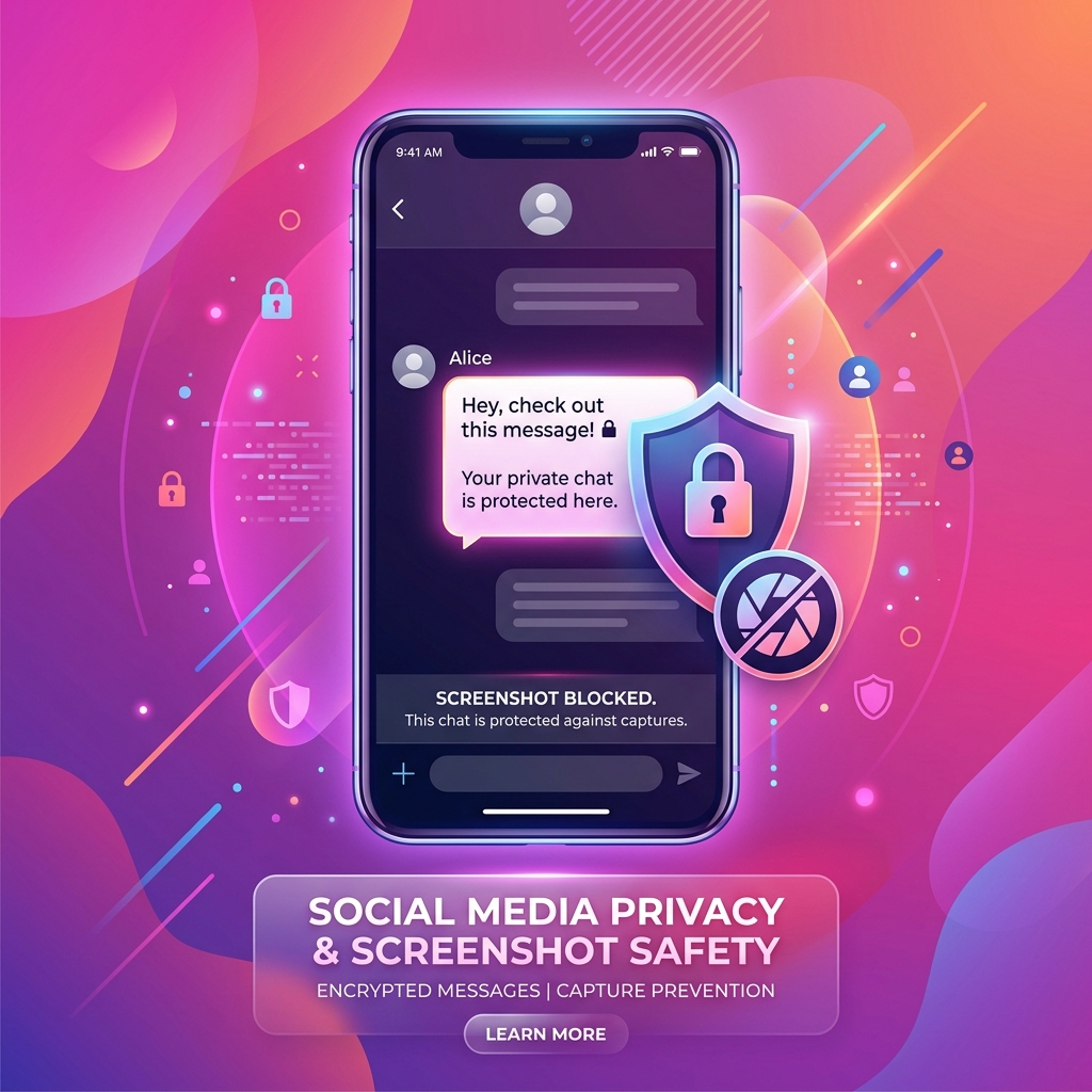 Detailed guide diagram showcasing Instagram screenshot notification rules and message privacy safety