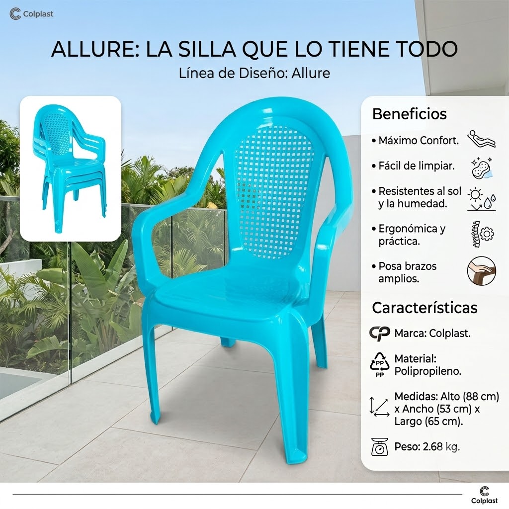 Silla Allure azul
