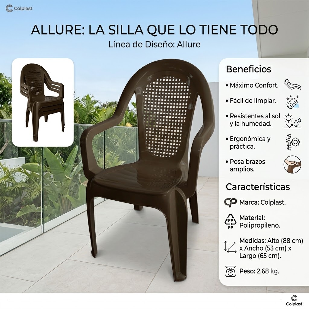 Silla Allure marrón