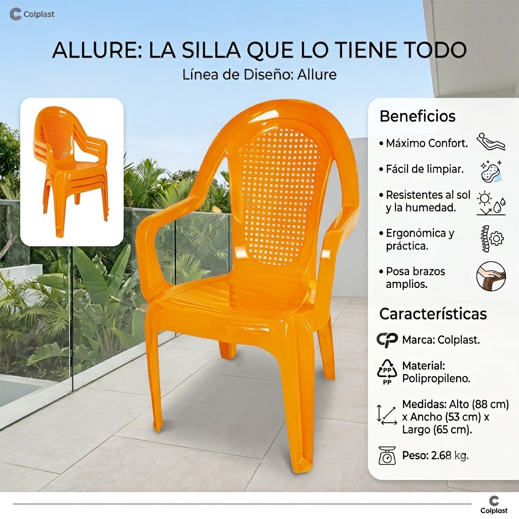 Silla Allure naranja
