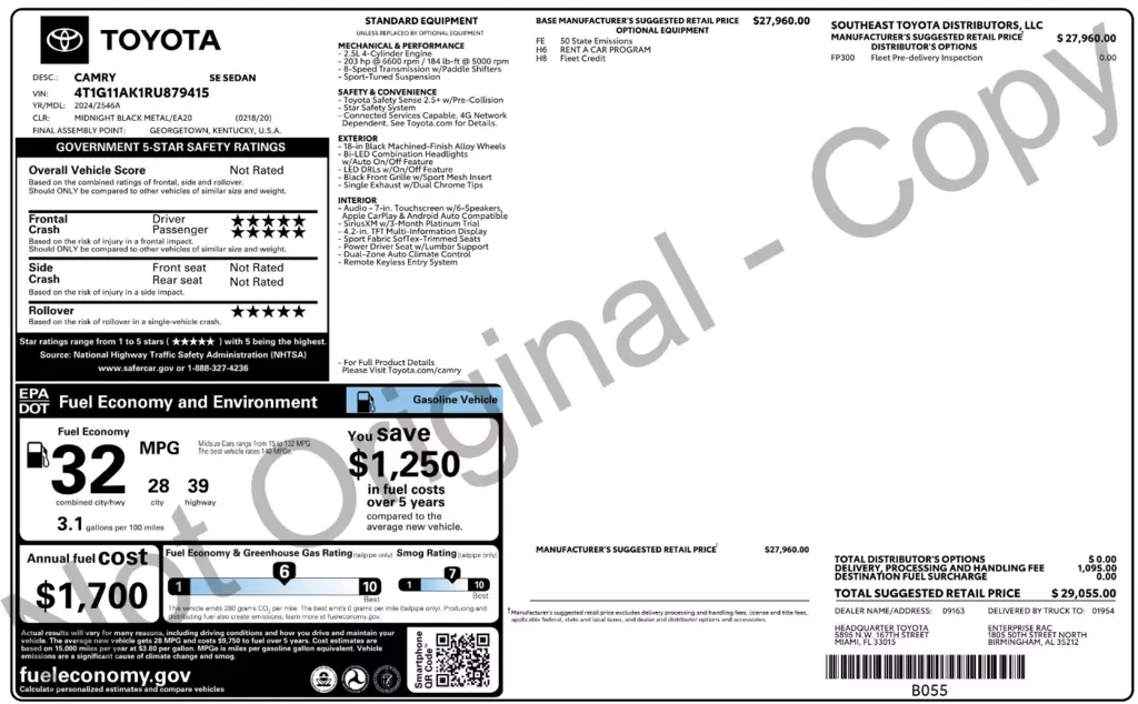 Florida Fine Cars - Used TOYOTA CAMRY 2024 ORLANDO SE
