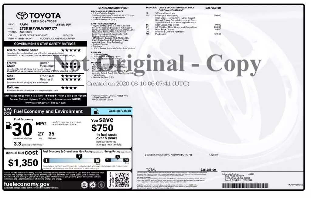 Florida Fine Cars - Used TOYOTA RAV4 2020 MIAMI LE