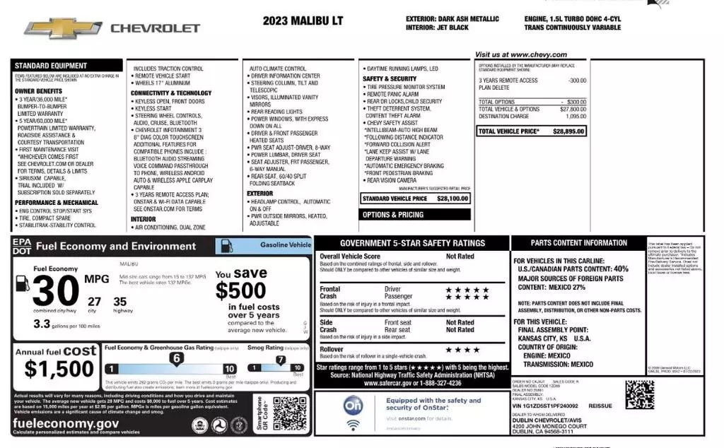 Florida Fine Cars - Used CHEVROLET MALIBU 2023 MIAMI LT