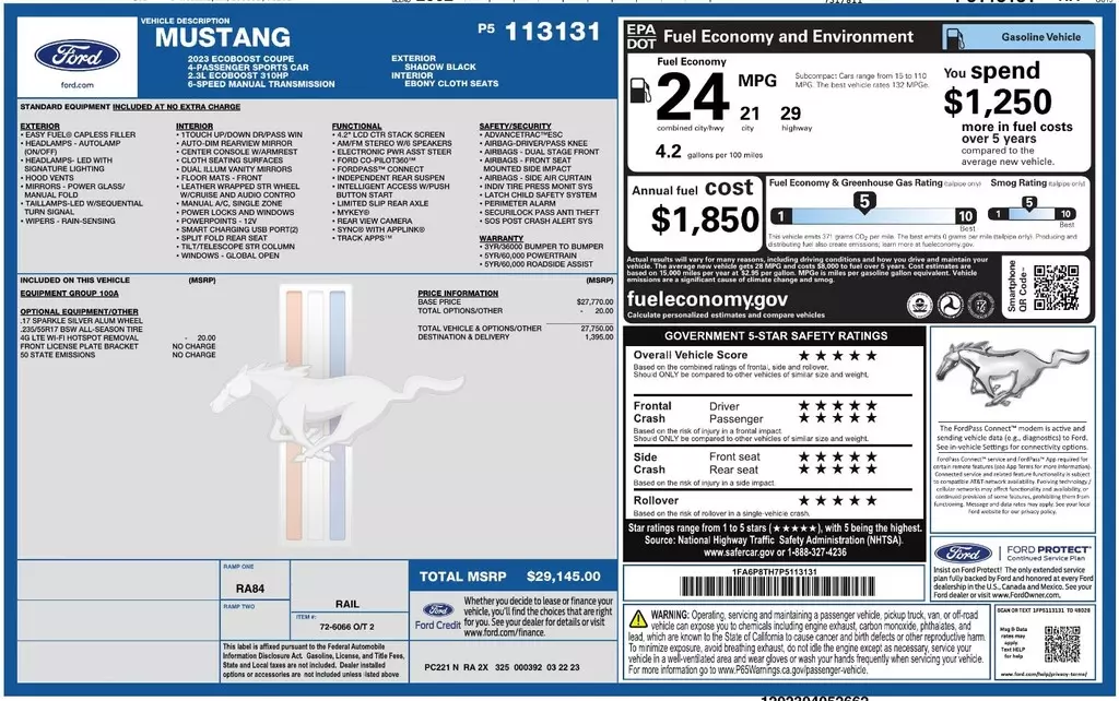 Florida Fine Cars - Used FORD MUSTANG 2023 ORLANDO ECOBOOST