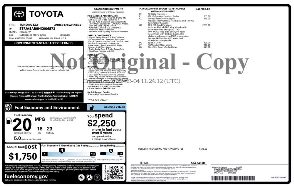 Florida Fine Cars - Used TOYOTA TUNDRA 2WD 2022 MARGATE LIMITED