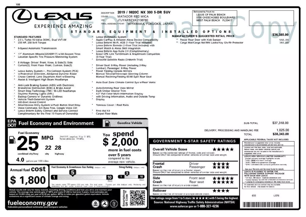 Florida Fine Cars - Used LEXUS NX 2019 MIAMI NX 300
