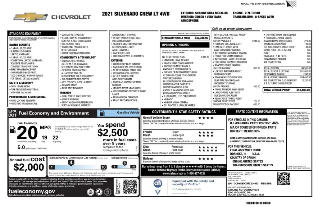 Florida Fine Cars - Used CHEVROLET SILVERADO 1500 2021 WEST PALM LT