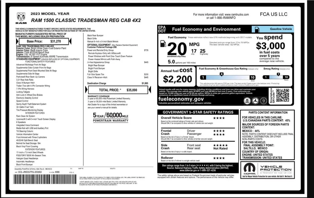 Florida Fine Cars - Used RAM 1500 CLASSIC 2023 WEST PALM TRADESMAN