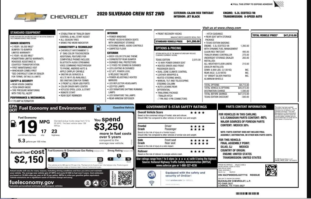 Florida Fine Cars - Used CHEVROLET SILVERADO 1500 2020 WEST PALM RST