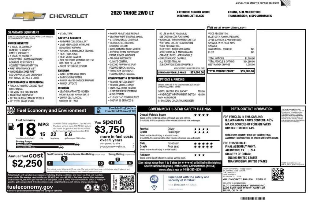 Florida Fine Cars - Used CHEVROLET TAHOE 2020 MARGATE LT