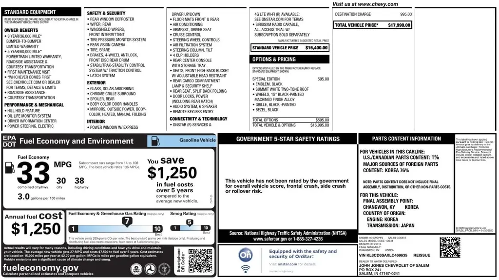 Florida Fine Cars - Used CHEVROLET SPARK 2020 ORLANDO LT