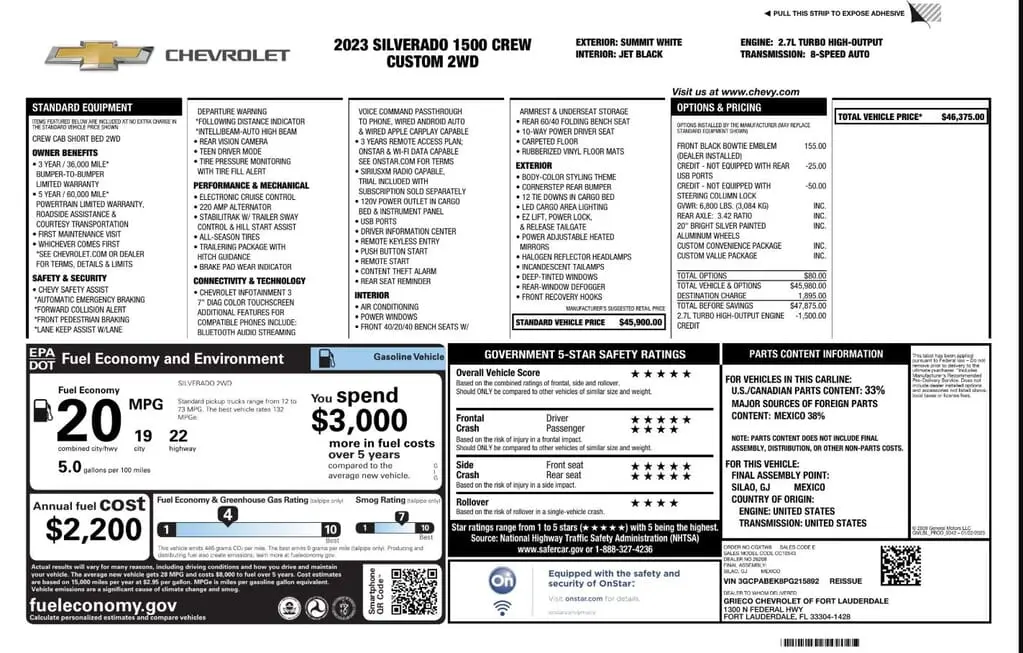 Florida Fine Cars - Used CHEVROLET SILVERADO 1500 2023 WEST PALM CUSTOM