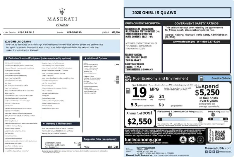 Florida Fine Cars - Used MASERATI GHIBLI 2020 MARGATE S Q4