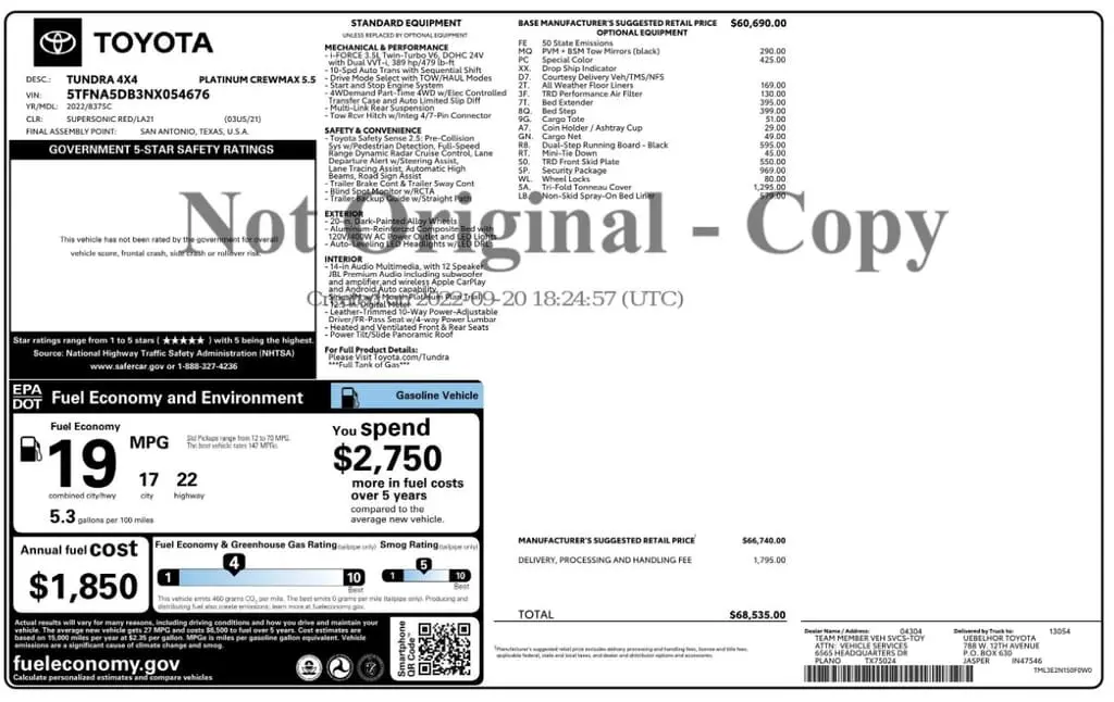 Florida Fine Cars - Used TOYOTA TUNDRA 4WD 2022 MIAMI PLATINUM