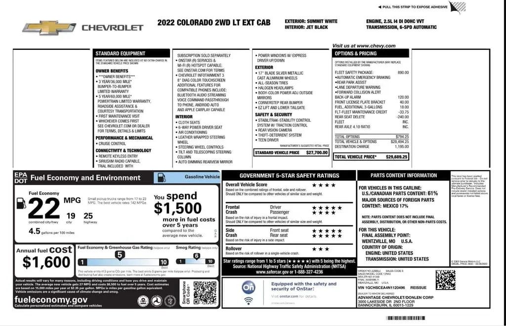 Florida Fine Cars - Used CHEVROLET COLORADO 2022 WEST PALM 2WD LT