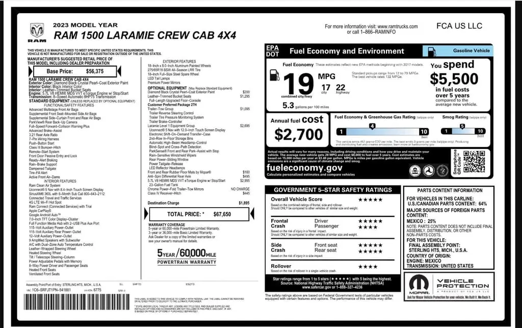 Florida Fine Cars - Used RAM 1500 2023 WEST PALM LARAMIE