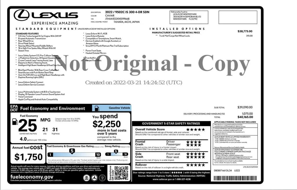 Florida Fine Cars - Used LEXUS IS 2022 WEST PALM IS 300