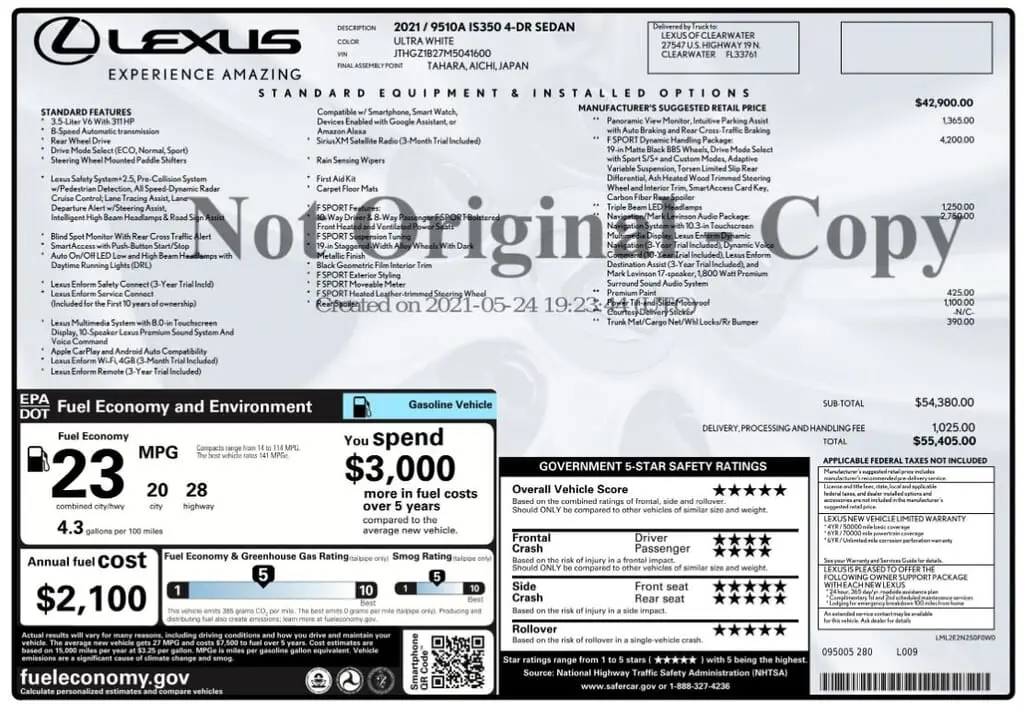 Florida Fine Cars - Used LEXUS IS 2021 MARGATE IS 350 F SPORT