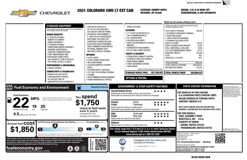 Florida Fine Cars - Used CHEVROLET COLORADO 2021 MARGATE 2WD LT