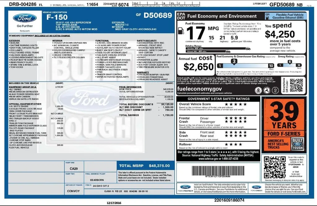 Florida Fine Cars - Used FORD F-150 2016 MIAMI XLT