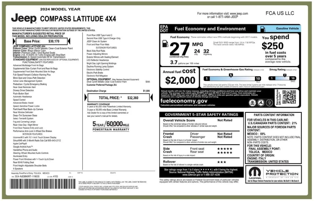 Florida Fine Cars - Used JEEP COMPASS 2024 MIAMI LATITUDE