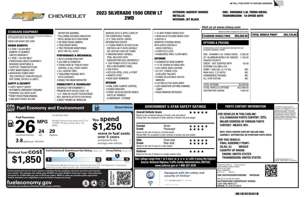 Florida Fine Cars - Used CHEVROLET SILVERADO 1500 2023 MIAMI LT