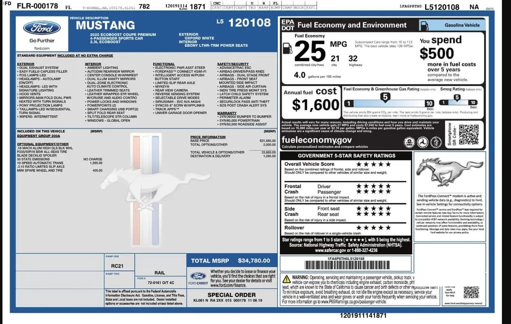 Florida Fine Cars - Used FORD MUSTANG 2020 WEST PALM ECOBOOST PREMIUM