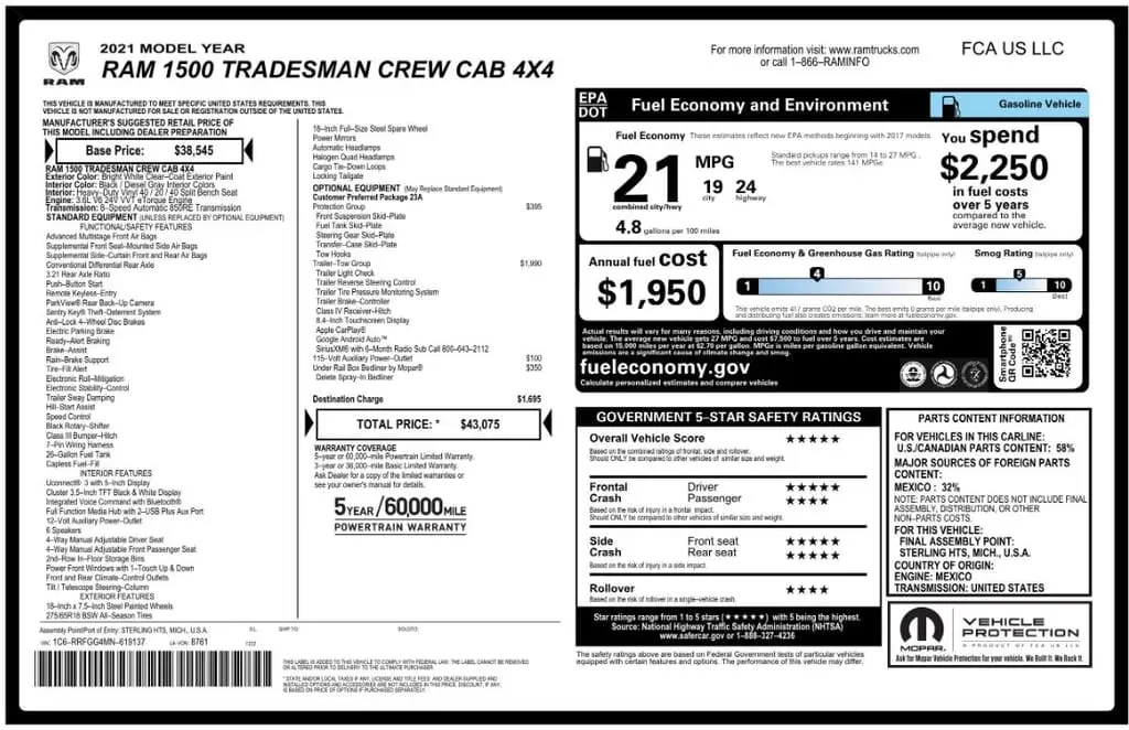 Florida Fine Cars - Used RAM 1500 2021 MIAMI TRADESMAN