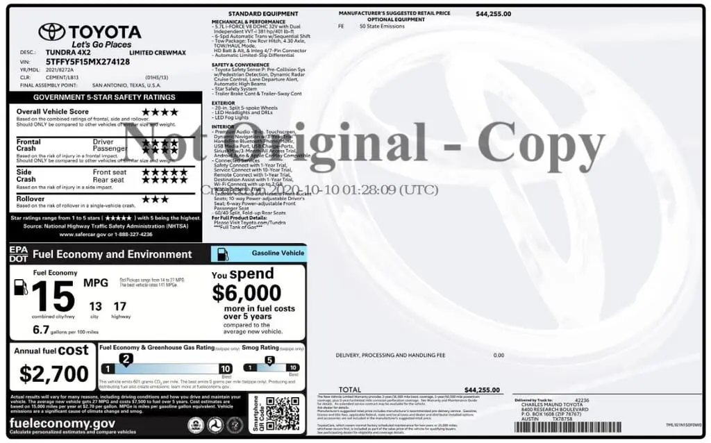 Florida Fine Cars - Used TOYOTA TUNDRA 2WD 2021 MARGATE LIMITED